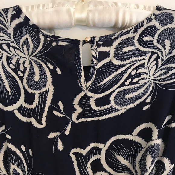 Navy Floral Dress by Kling - Picture 4 of 5